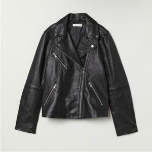 NWT H&M Genuine Leather Biker Jacket